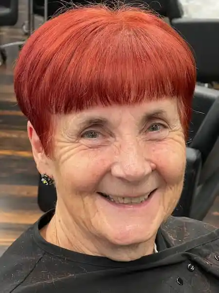 Flaming red hair for Ann